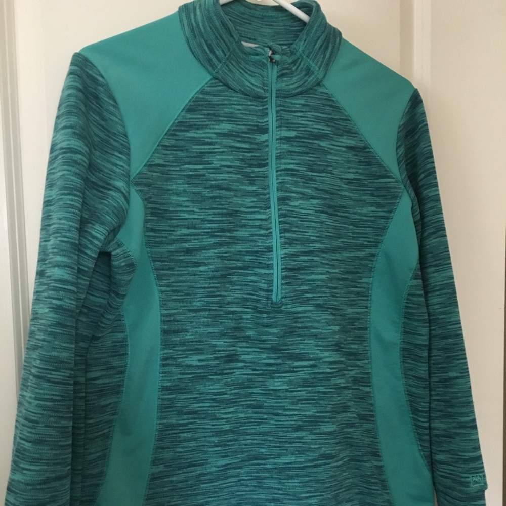 Half-zip, long sleeve fleece pullover